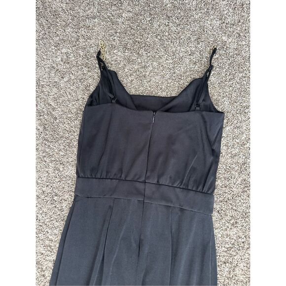 Jason Wu Palazzo Cowl Neck Chain Straps Black Jumpsuit Wide Leg Formal Party XS - Picture 12 of 12